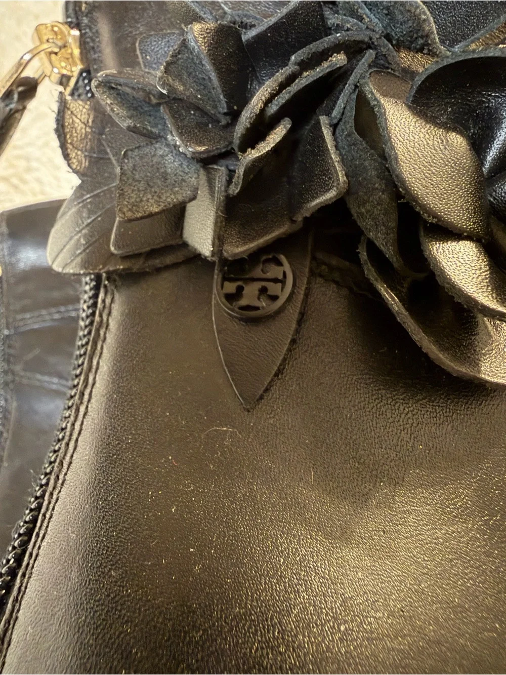 Tory Burch Blossom leather ankle boots